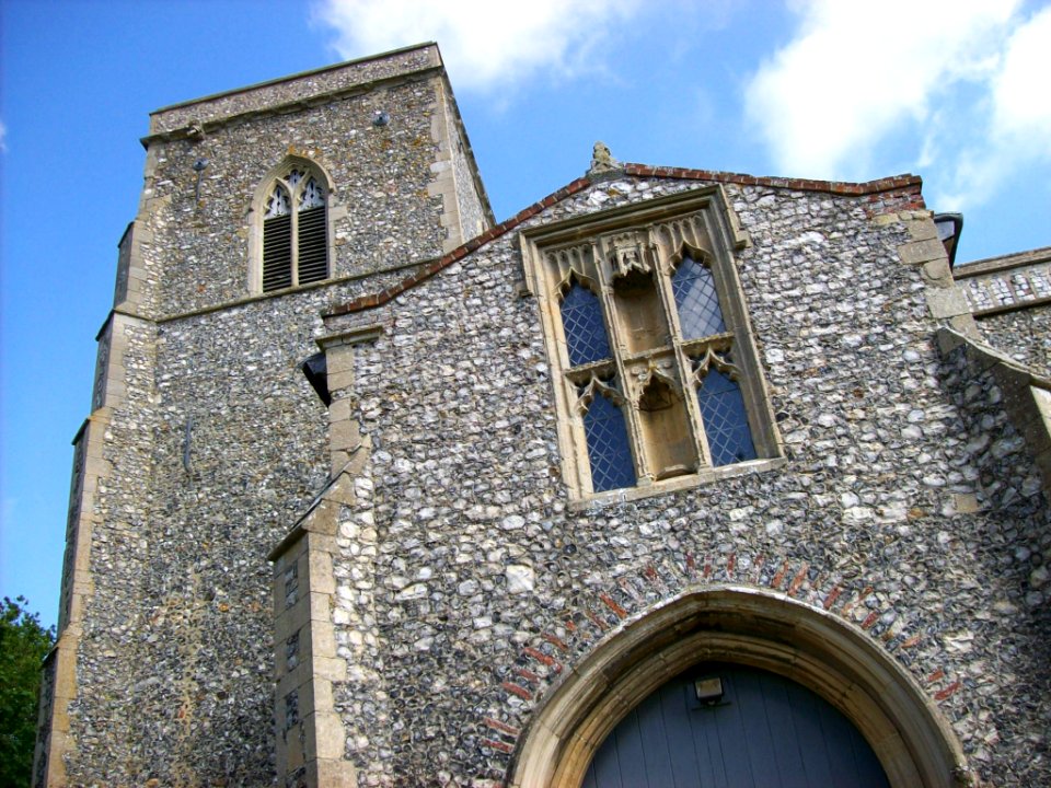 Hevingham, St Botolph, tower and porch