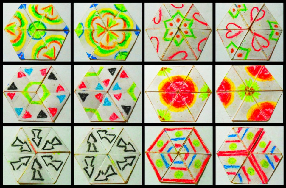Hexahexaflexagon - all sides - 01