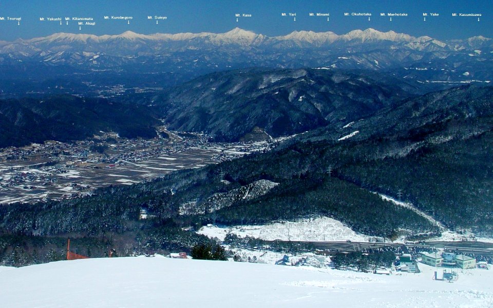 Hida Mountains from Mount Kurai 2005-03-21