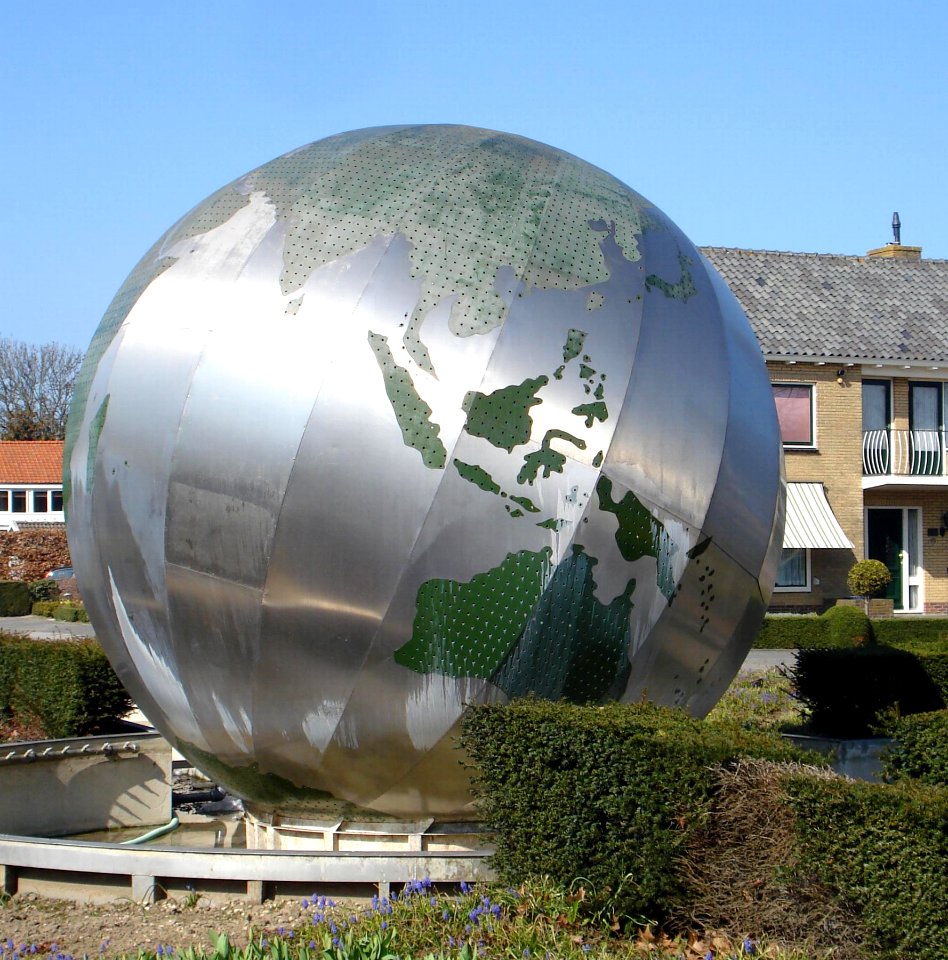 Hi-ambacht-kunstwerk-wereldbol
