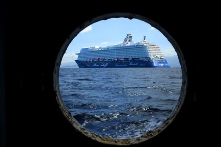 Cruise porthole cruise ship photo