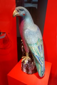 Hawk, Jingdezhen, China, 1735-1750 AD, porcelain - Peabody Essex Museum - Salem, MA - DSC05322