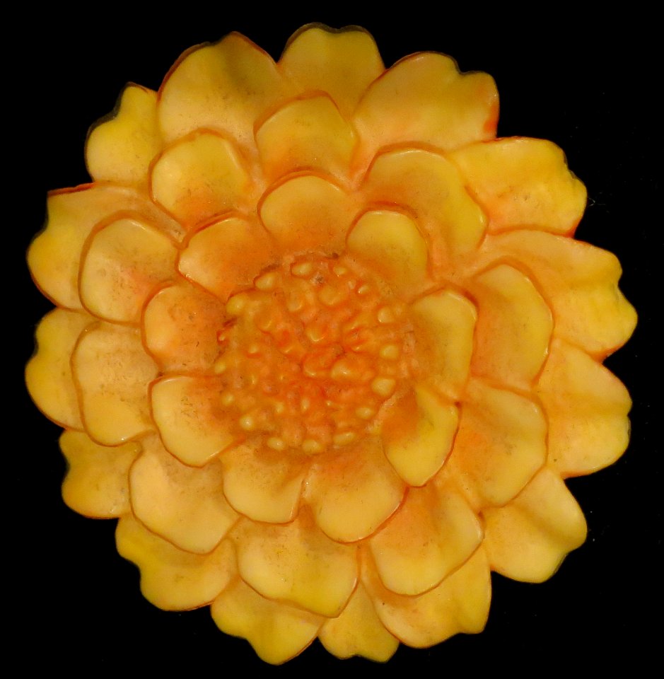 Hawaii school carved ivory brooch depicting a flower, Honolulu Museum of Art