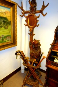 Hat rack and umbrella stand - Mount Angel Abbey Museum - Mount Angel Abbey - Mount Angel, Oregon - DSC00076