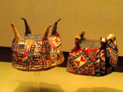 Hats, camelid fiber, Wari style, Peru - South American objects in the American Museum of Natural History - DSC06119