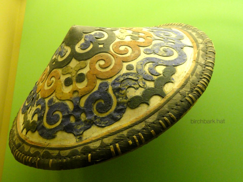 Hat, birch bark, Nivkh (Gilyak) - AMNH - DSC06214