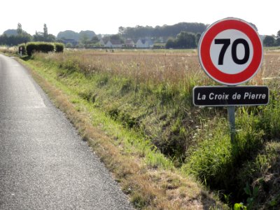 Hattenville (Seine-Mar.) entrée hameau de La Croix de Pierre