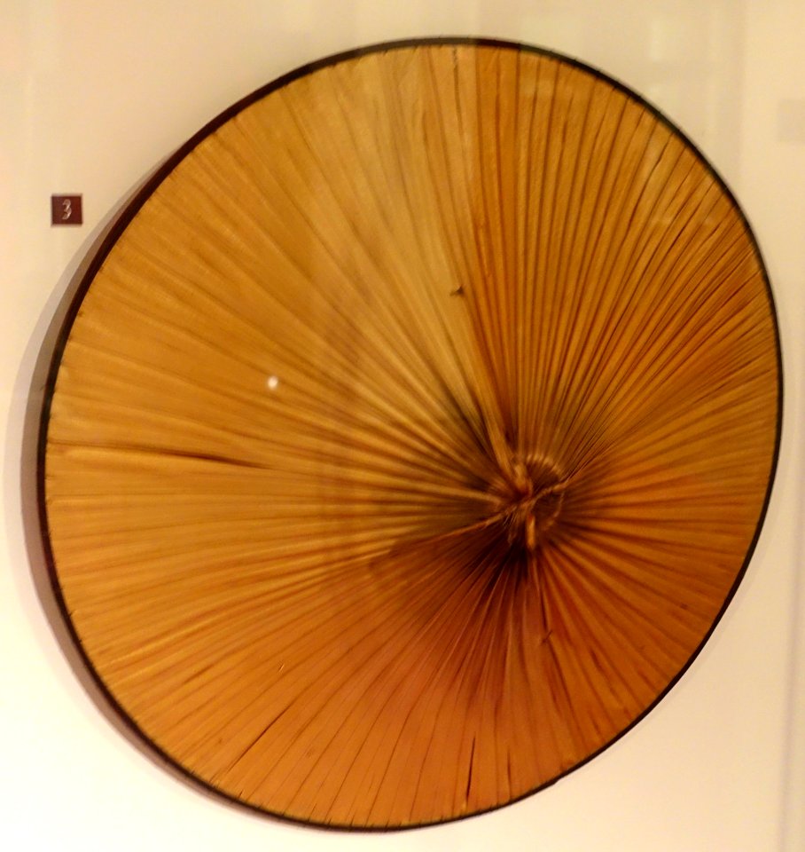 Hat, Dao Quan Trang, Yen Bai, 1999, two palm leaves and rattan - Vietnamese Women's Museum - Hanoi, Vietnam - DSC04001