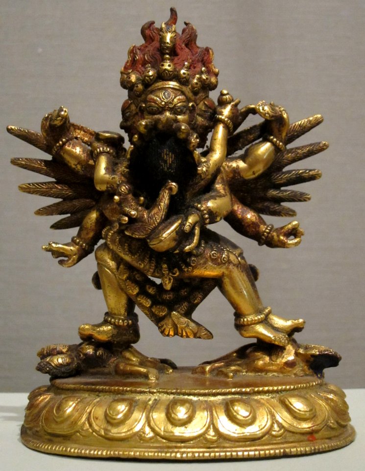 Hayagriva statue from Tibet, 18th-19th century, gilt bronze, Honolulu Museum of Art