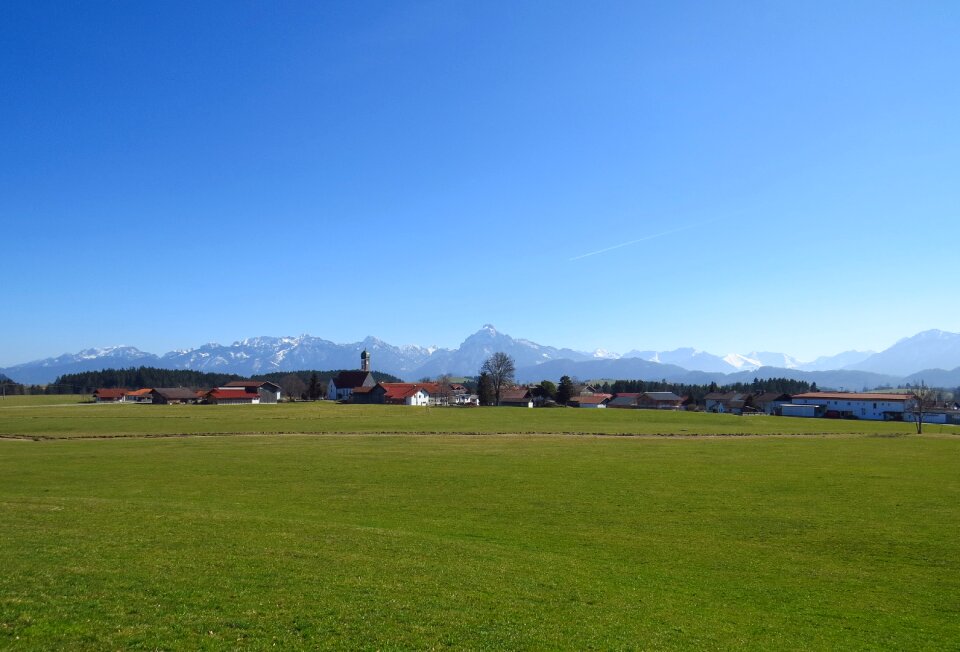 Village mountains alpine