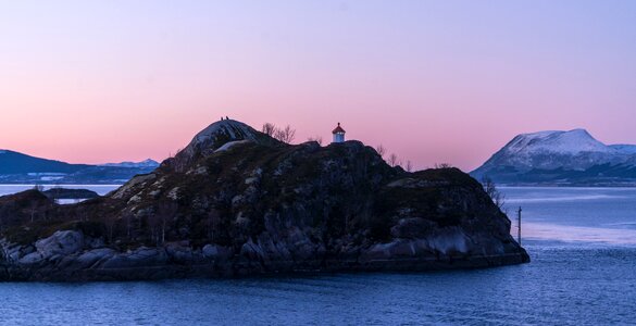 Sunset scandinavia sea photo