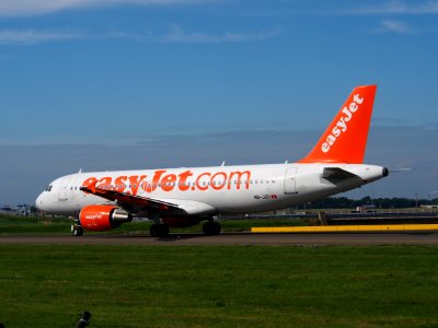 HB-JZR Airbus A320-214 easyJet Switzerland taxiing at Schiphol (AMS - EHAM), The Netherlands, 18may2014, pic-3 photo