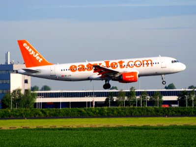 HB-JYD easyJet Switzerland Airbus A320-214 - cn 4646, landing at Schiphol (AMS - EHAM), The Netherlands, 16may2014