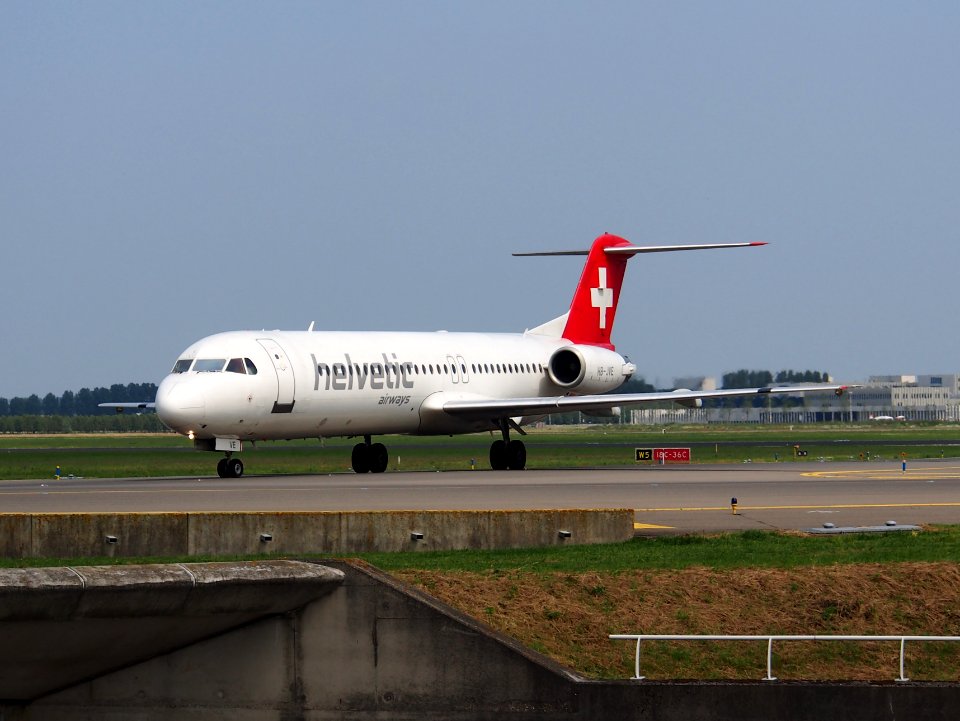 HB-JVE Helvetic Airways Fokker F100 - cn 11459 - pic1