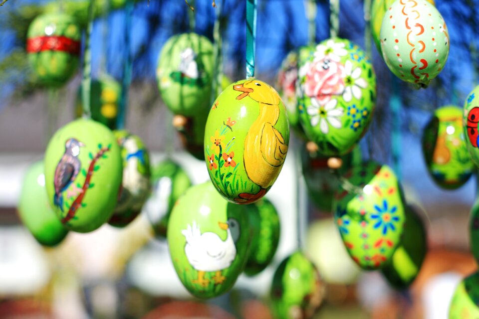 Easter egg painting colorful egg