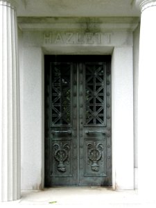 Hazlett mausoleum, Union Dale Cemetery, 2020-09-09, bronze doors