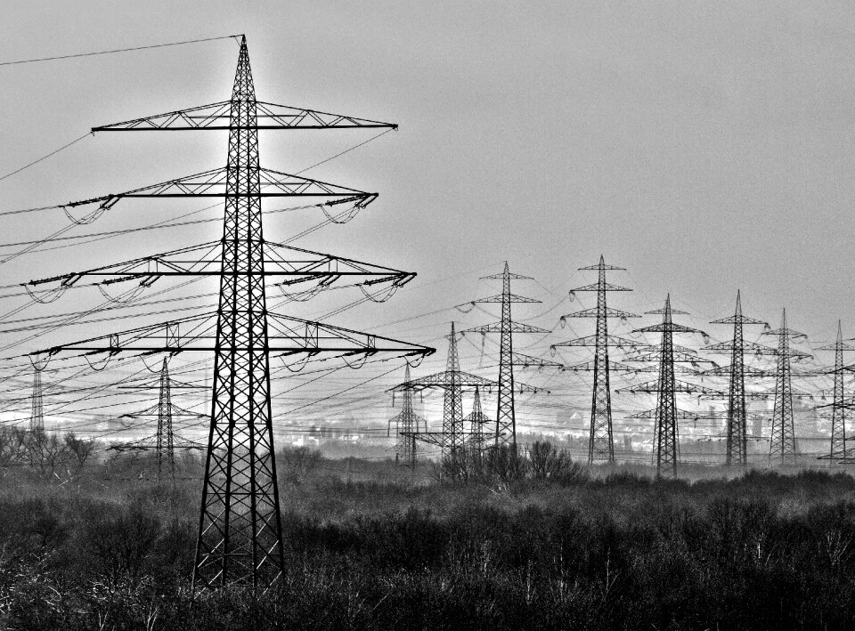 Power line electricity high voltage