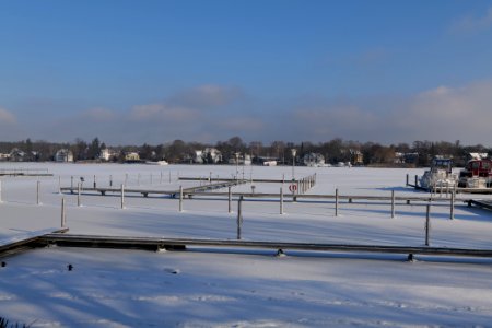 Havel from Hakenfelde with Tegelort with ice and snow 2021-02-10 07