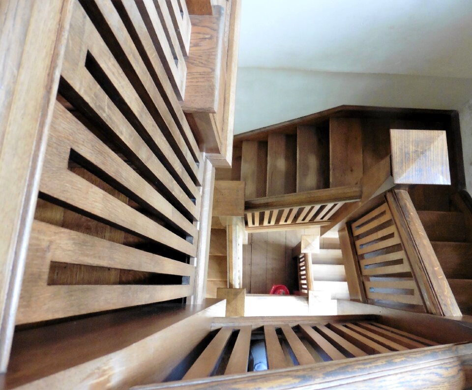 Architecture stairway railing