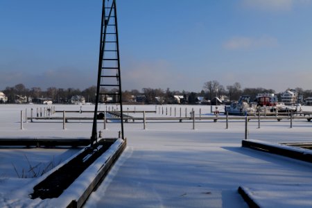Havel from Hakenfelde with Tegelort with ice and snow 2021-02-10 02