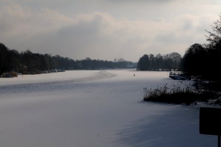Havel from Oberhavelsteg with ice and snow 2021-02-10 04