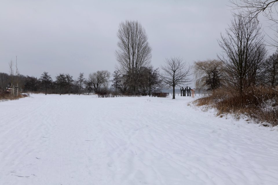 Havel promenade Nieder Neuendorf with snow 2021-02-09 04