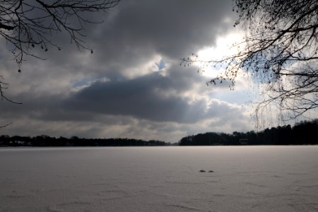 Havel from Bürgerablage with ice and snow 2021-02-10 13
