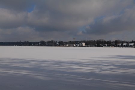 Havel with Konradshöhe with ice and snow from Hakenfelde 2021-02-10 04