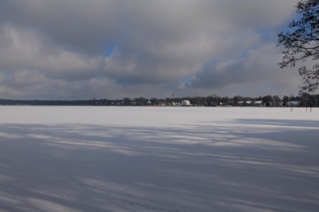 Havel with Konradshöhe with ice and snow from Hakenfelde 2021-02-10 03