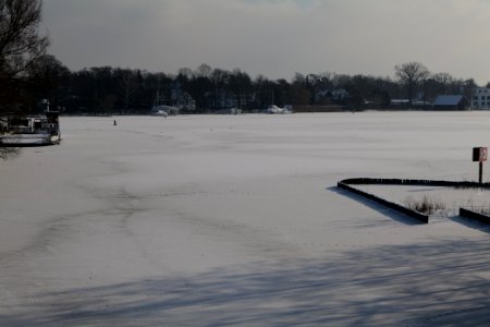 Havel from Aalemannkanalbrücke with ice and snow 2021-02-10 06