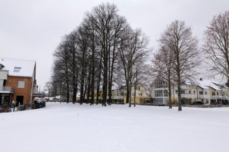 Havel promenade Nieder Neuendorf with snow 2021-02-09 08