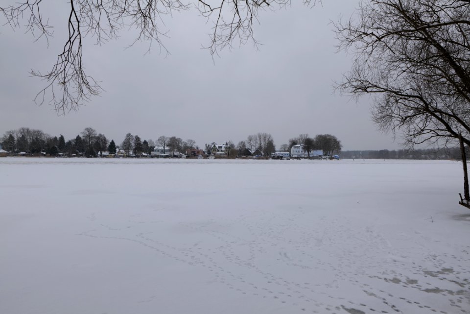 Havel with snow and ice from promenade Nieder Neuendorf 2021-02-09 06