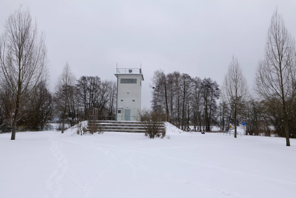 Havel promenade Nieder Neuendorf with snow 2021-02-09 09