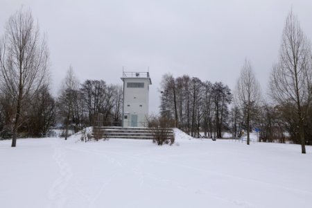Havel promenade Nieder Neuendorf with snow 2021-02-09 09