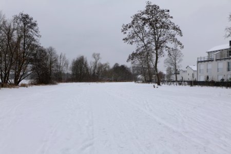 Havel promenade Nieder Neuendorf with snow 2021-02-09 06