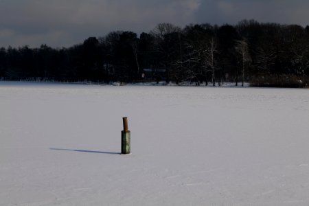 Havel from Oberhavelsteg with ice and snow 2021-02-10 10