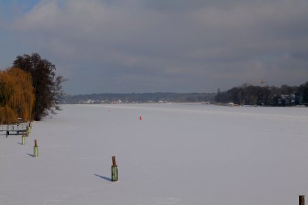 Havel from Oberhavelsteg with ice and snow 2021-02-10 06