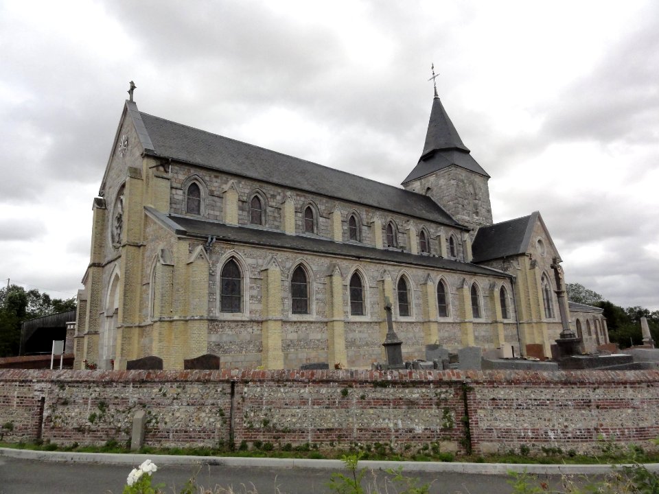 Hautot-l'Auvray (Seine-Mar.) église extérieur