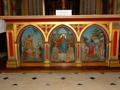 Hautot-l'Auvray (Seine-Mar.) église, autel principal, dessous d'autel