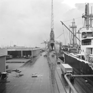 Haven van Rotterdam schip aan de kade, Bestanddeelnr 922-0807