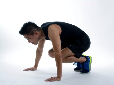 Pilates face man body man