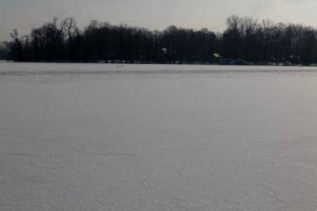 Havel with Valentinswerder with ice and snow from Hakenfelde 2021-02-10 10