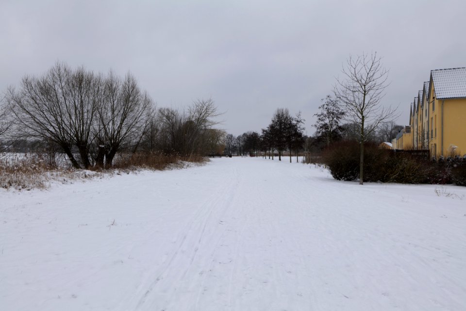 Havel promenade Nieder Neuendorf with snow 2021-02-09 02