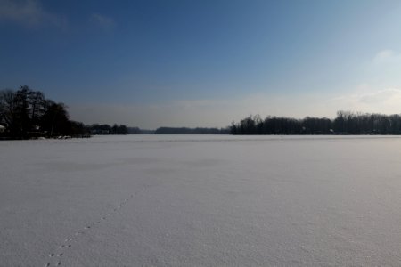 Havel with Valentinswerder with ice and snow from Hakenfelde 2021-02-10 01