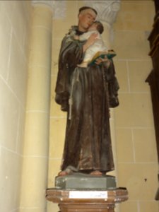 Hautot-l'Auvray (Seine-Mar.) église, statue Saint Antoine de Padoue