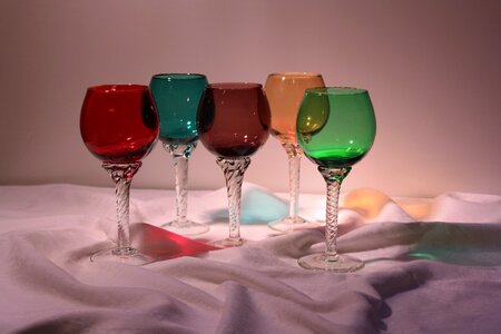 Still life glasses colorful photo