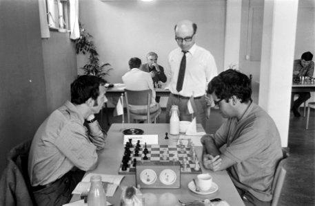 Hans Ree (r) speelt tegen Lubomir Kavalek, Bestanddeelnr 921-5540