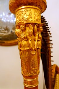 Harp by Sebastian Erard, London, detail, 1800s - Museu Nacional de Soares dos Reis - Porto, Portugal - DSC00598