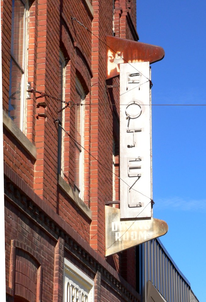 Harder Hotel (Scribner, Nebraska) sign