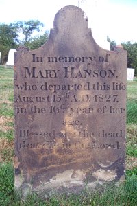 Hanson (Mary), Robinson Run Cemetery, 2015-09-27, 01
